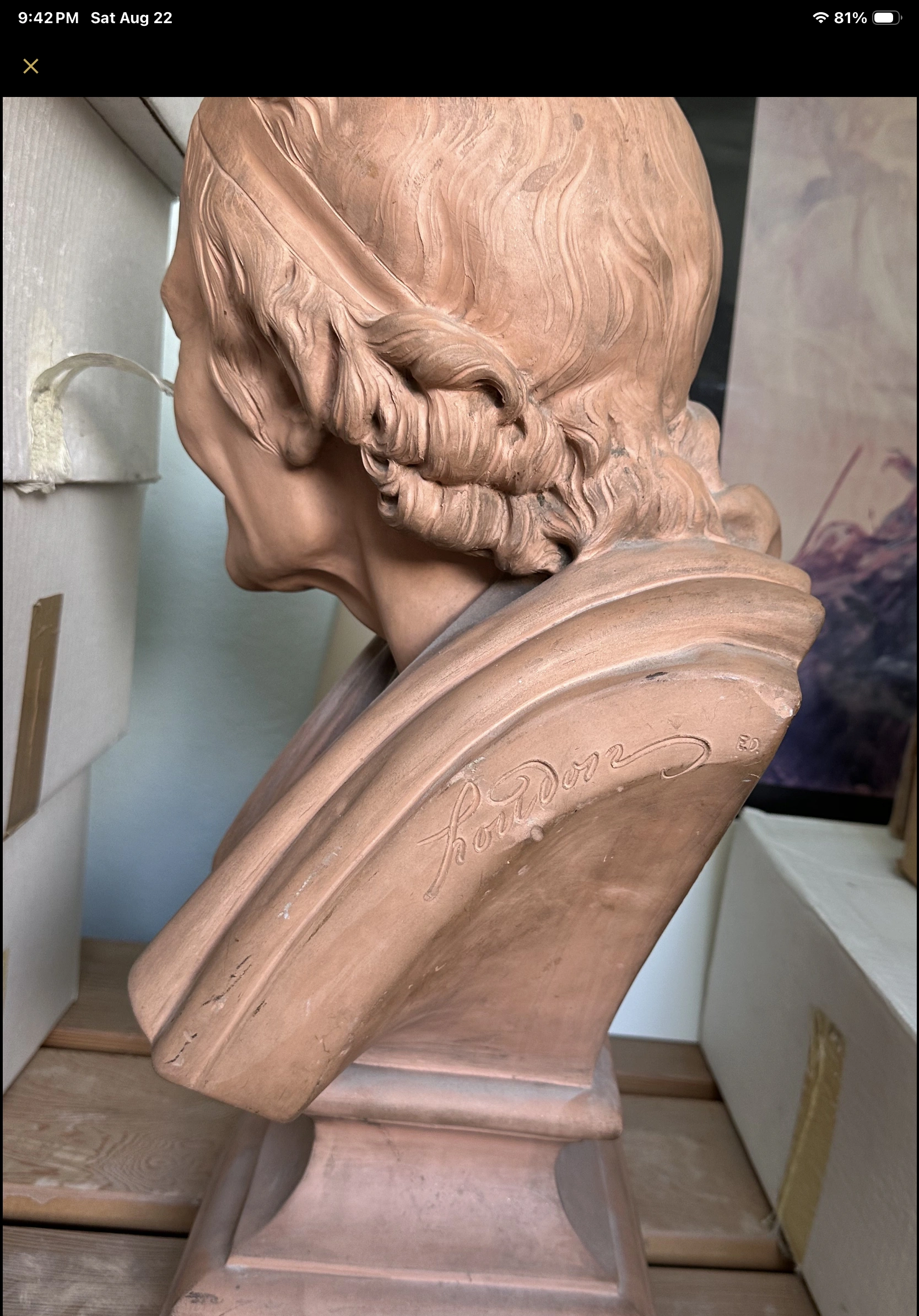 Houdon bust of Voltaire — item photo