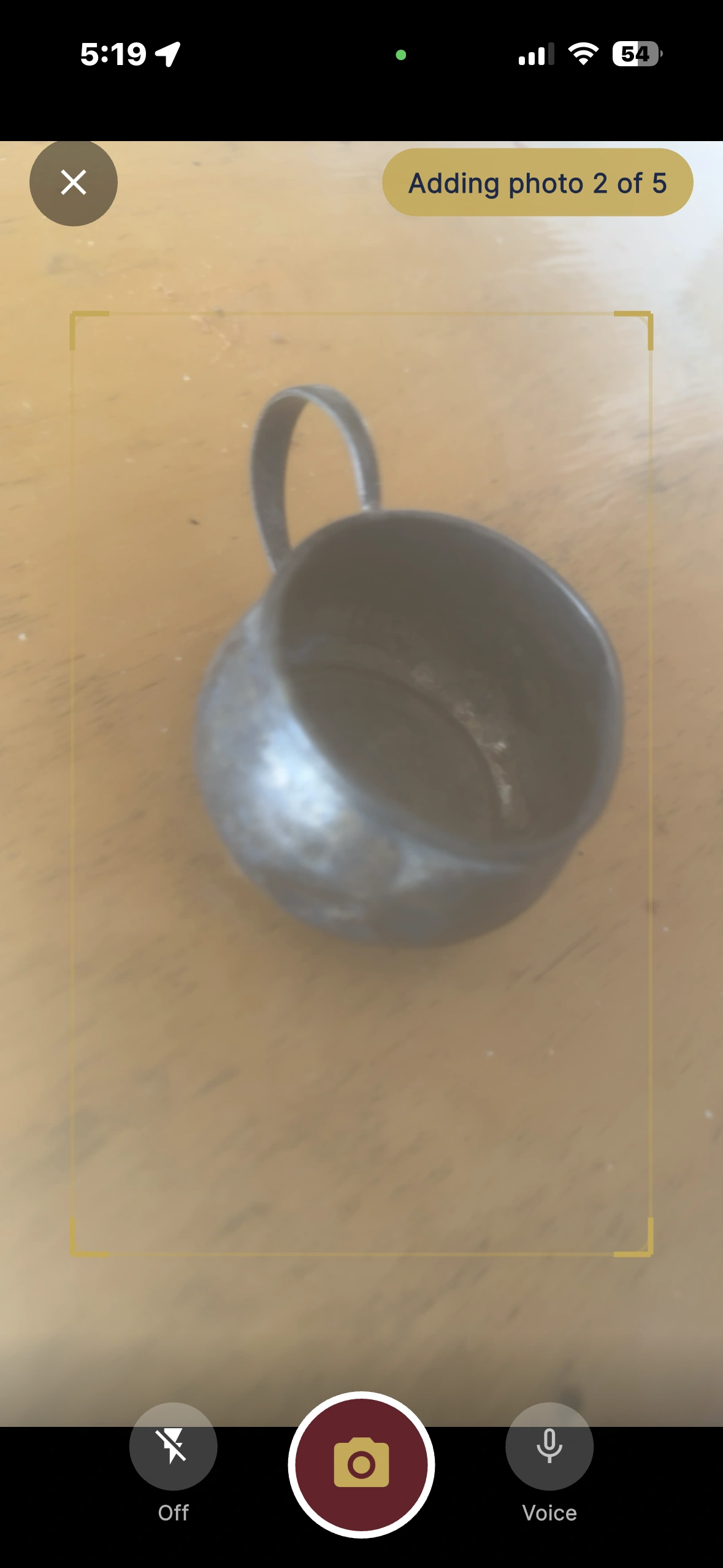 Antique pewter cup in TurnOver camera