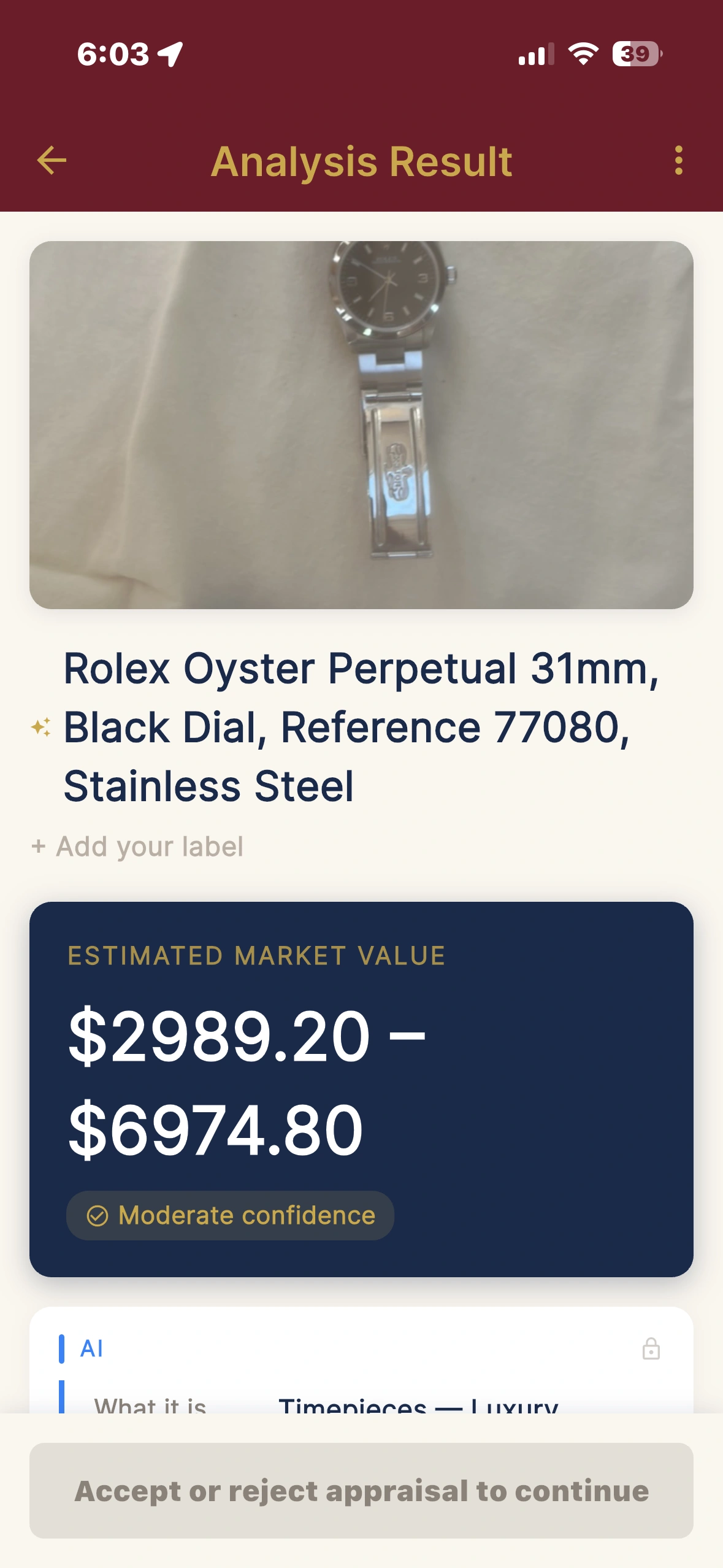 Rolex Oyster Perpetual price range: $2,989–$6,975